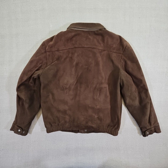 Perry Ellis Portfolio Microsuede Jacket Men's Medium Lined Full Zip Old Money - Picture 13 of 16